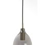 Lukaro hanglamp 5L 104x17x36 cm - antiek brons/glas smoke - OUTLET B
