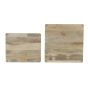 Stijn bijzettafel set van 2 - hout bruin