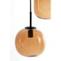 Mezza hanglamp 5L E14 Ø45x23 cm - glas bruin