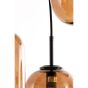 Mezza hanglamp 5L E14 Ø45x23 cm - glas bruin