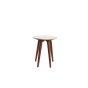 Romano salontafel 51x40x39 cm - travertin zand/hout bruin