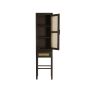 Nipos kast met lade 45x40x180 cm - mangohout donkerbruin