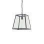 Saunte hanglamp 34x34x34,5 cm - zwart/glas