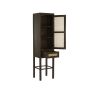 Nipos kast met lade 45x40x180 cm - mangohout donkerbruin