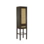 Nipos kast met lade 45x40x180 cm - mangohout donkerbruin