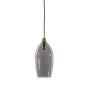 Lukaro hanglamp Ø17x36 cm - antiek brons/glas smoke