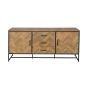Accent dressoir 180 cm - naturel/zwart
