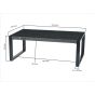 Norris salontafel 110x60 cm - zwart