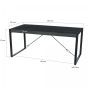Norris eettafel 200x100 cm - zwart