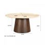 Valentino ronde salontafel - Ø75 cm - beige