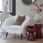 Almond fauteuil bouclé crème