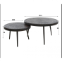 Ronde salontafels - set van 2 - zwart