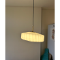 Pleat hanglamp glas - mat wit/goud - OUTLET B