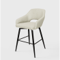 Paris barstoel 65 cm draaibaar - Jasper cream 11 - zwart onderstel