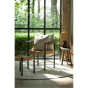 Delmar fauteuil - hout donker bruin + zeegras