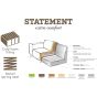 4-zits Bank Statement 280 Cm Eco Leer