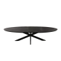 Eettafel Brandy ovaal 210 cm - zwart