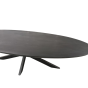 Eettafel Brandy ovaal 210 cm - zwart