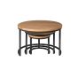 Ronde salontafels Denver - set van 3 - naturel