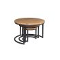 Ronde salontafels Denver - set van 3 - naturel