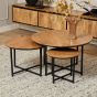 Salontafel RichWood set van 3 - naturel