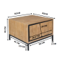 Bijzettafel RichWood 60 cm - naturel