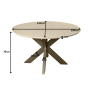 Eettafel Madison ø130 cm - zand