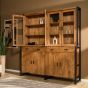 Vitrinekast Boaz XXL - 200 cm - naturel