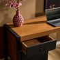 Bureau Boaz metalen lades - 145 cm - naturel