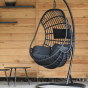 Sturdy hangstoel zwart van het woonmerk Les
