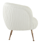 Fauteuil Tilton bouclé crème