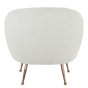 Fauteuil Tilton bouclé crème