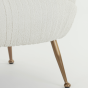 Fauteuil Tilton bouclé crème
