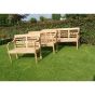Stations tuinbank teakhout 130 cm - OUTLET