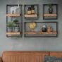 Woody metaal wandplank 30x65 cm