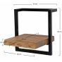 Woody metaal wandplank 30 cm