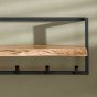 Woody kapstok metaal met plank en 6 haken - OUTLET B