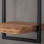 Woody metaal wandplank 30x65 cm
