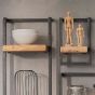 Woody metaal wandplank - bundel set van zes