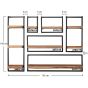 Woody metaal wandplank - bundel set van zes
