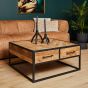 Vierkante salontafel Arlington - 80 cm - naturel