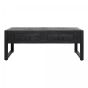 Rechthoekige salontafel Boaz met 2 lades - 120 cm - zwart