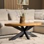 Salontafel Denver 130 cm ovaal - naturel