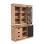 Vitrinekast Lotte 160 cm - naturel