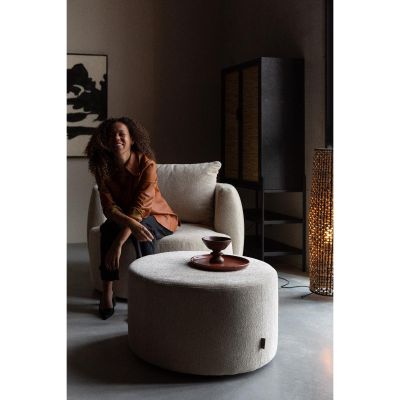 Dutchbone Rocca poef ø70 cm - beige