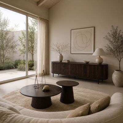 Livingfurn Salvator ronde salontafel - Ø80 cm - hout