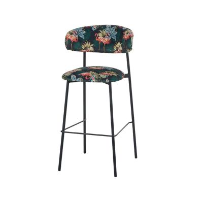 Label51 Ferry barkruk velvet - flamingo print