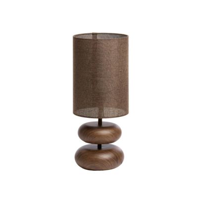 Light & Living Danialo tafellamp Ø22x50,5 cm - hout print bruin - OUTLET B