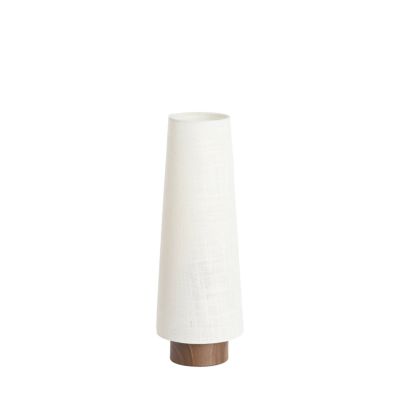 Light & Living Howie tafellamp Ø15x42 cm hout print - donkerbruin+crème