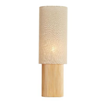 Light & Living Laslo tafellamp 30x20x94 cm hout - naturel/linnen naturel